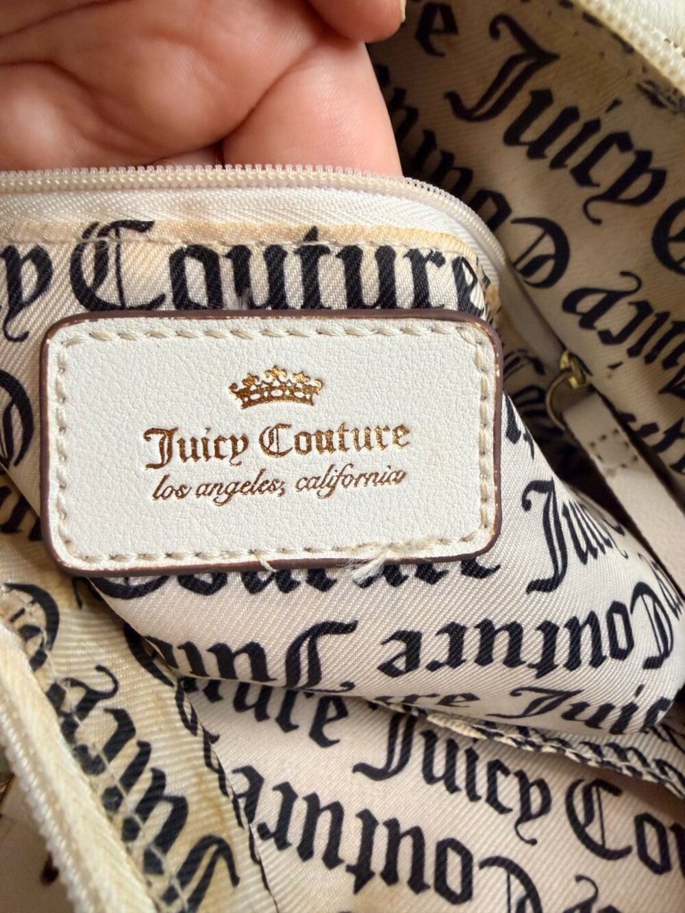 Y2K JUICY COUTURE VINTAGE WHITE HANDBAG - Picture 3 of 12